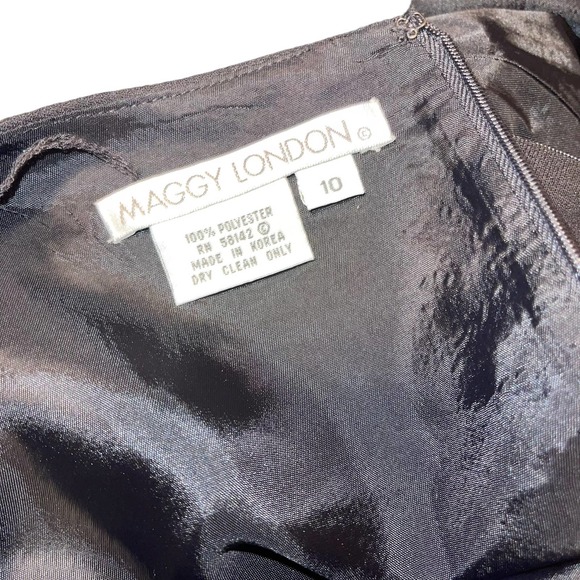 NWT Maggy London Sheath Dress Size 10 Black Short Sleeve - Picture 6 of 6